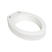 Essential Medical Supply Raised Elevated Toilet Seat Riser for an Elongated Toilet and Compatible with Toilet Seat, Elongated, 19 x 14 x 3.5