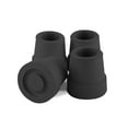 Essential Medical Supply Replacement Quad Cane Tips, Black, 5/8 Inch