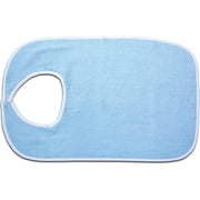 Essential Medical Supply Reusable Clothing Protector and Bib - Terrycloth Front and Waterproof Back for Continual Use, Machine Washable, Blue, 18 Inch X 30 Inch