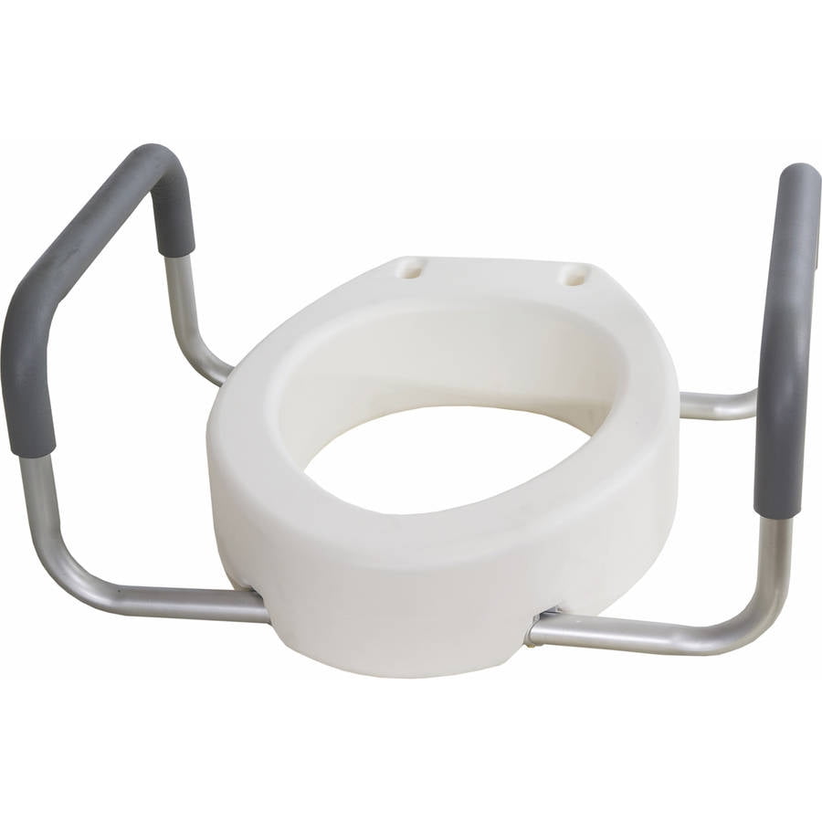 Essential Medical Supply Toilet Seat Riser with Arms for Standard Size