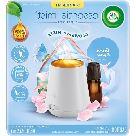 Essential Mist Diffuser Kit - Linen - 0.67 fl oz/2ct