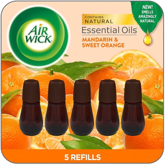 Essential Mist Refill, 5 ct, Mandarin & Sweet Orange, Essential Oils Diffuser, Air Freshener
