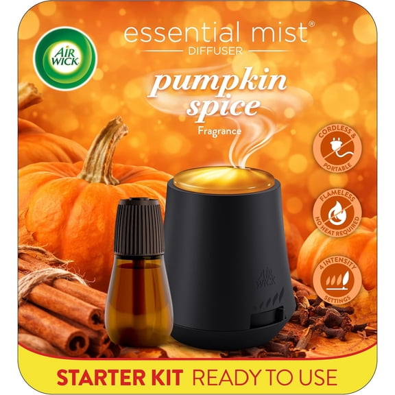 Essential Mist Starter Kit (Diffuser + Refill), Pumpkin Spice, Fall scent, Fall spray, Essential Oils Diffuser, Air Freshener