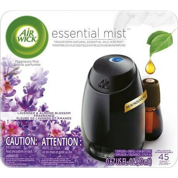 Air Wick Essential Mist Starter Kit Lavender and Almond Blossom (Pack of 36)