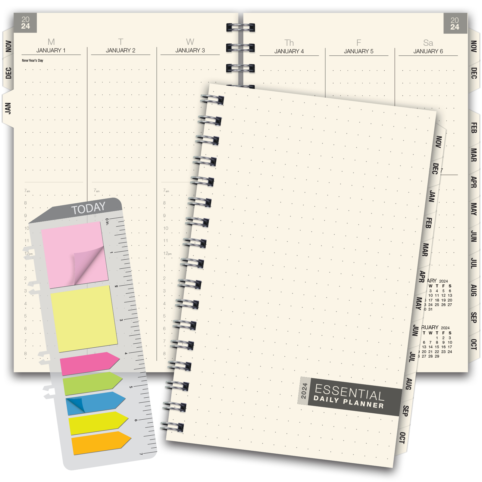 ATAGLANCE DayMinder 2024 Monthly Planner Black Large 8 x 12 Monthly