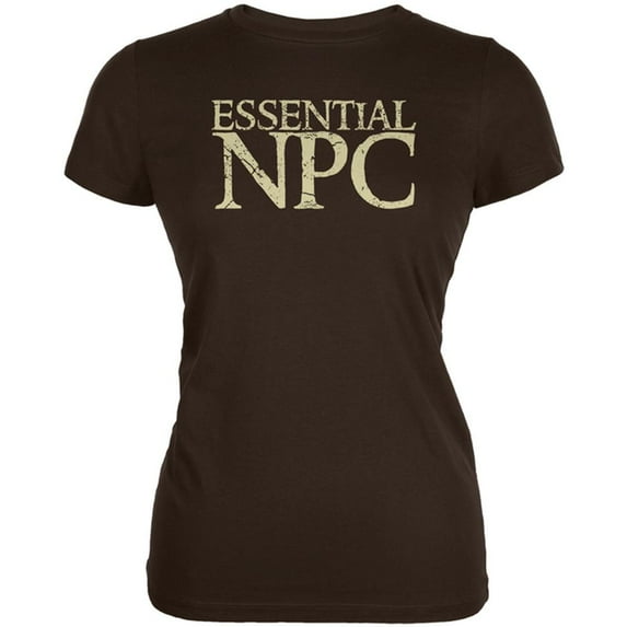 Essential NPC Gamer Funny Juniors Soft T Shirt Brown 2XL