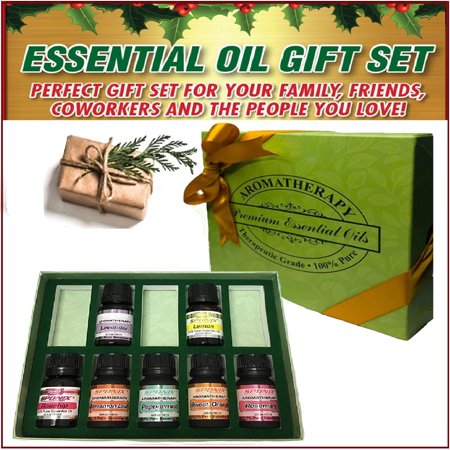 Essential Oil (10 mL x 7) Lavender Peppermint Rosehip Lemongrass Rosemary Cinnamon Leaf Sweet Orange 100% Pure Therapeutic Grade Essential Oils Gift Set of 7 Aromatherapy Pack of 7 by Sponix
