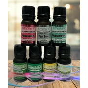 Essential Oil (10 mL x 7) Peppermint, Clove Leaf, Lemongrass, Rosemary, Tea Tree, Basil, Spearmint - 100% Therapeutic Grade - Gift Set of 7 - Aromatherapy - Pack of 7 by Sponix
