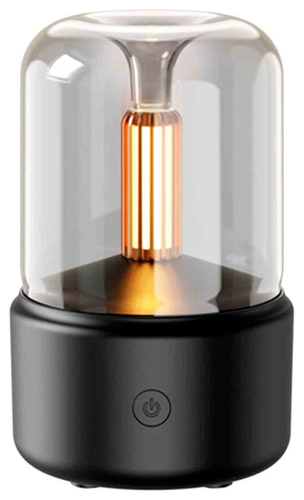 Essential Oil Aromatherapy Diffuser with Sleek Modern Desktop Lantern Design. Soft Light, Auto-Off Protection, USB, Humidifier, for Home, Office, Spa Black 120mL…