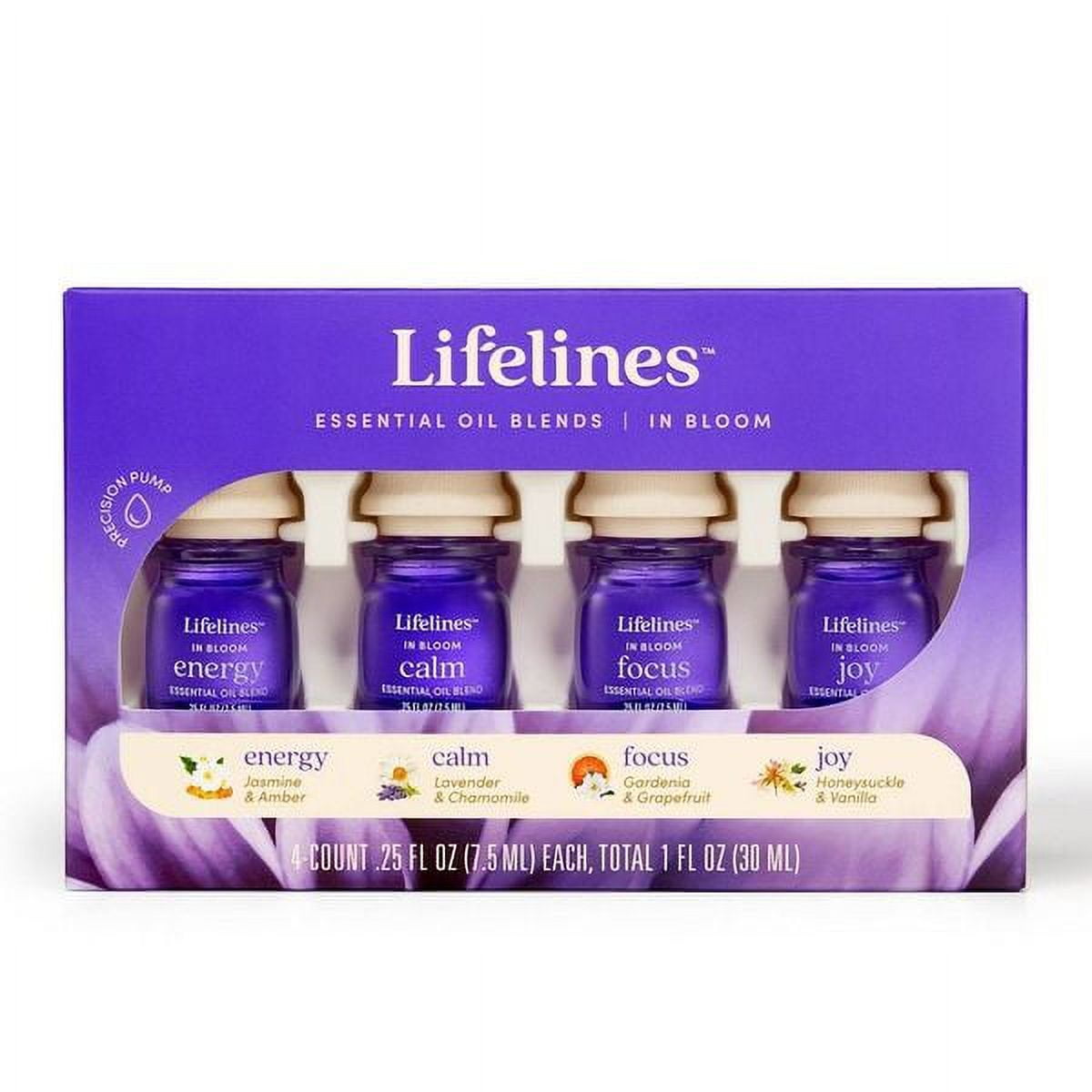 Lifelines Purple Essential Oil Blends 4-Pack with Precision Pump