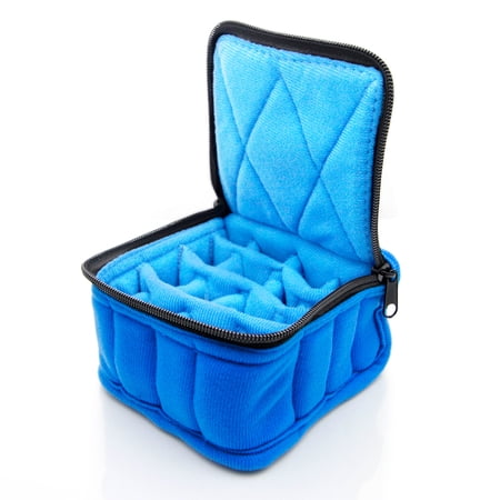 Essential Oil Carrying Case, 3" High, 5ml, 16-Bottle, Solid, Royal Blue w/Baby