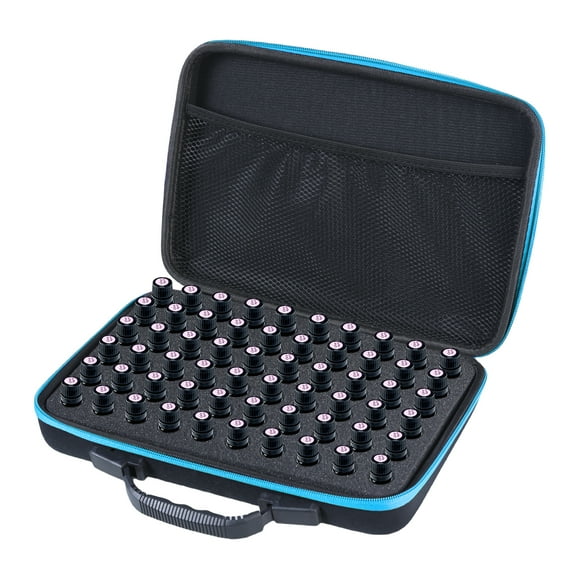 Essential Oil Carrying Case For 60 Bottles 5-10ML Roller Storage Organized Protective Bag for Home and Travel Use