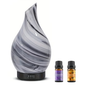 Essential Oil Diffuser 120ml Soundwave technology AromaRelax Diffuser with Handmade Glass BPA Free Waterless Auto-Off, 4 Timer Setting 7 Colors Changed LED for Home Yoga Office