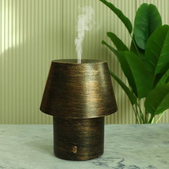 Essential Oil Diffuser 160ml Retro Mushroom Ultrasonic Aroma Diffuser with Desk Lamp, Soft Night Light, Quiet Cool Mist Humidifier for Home Bedroom Office