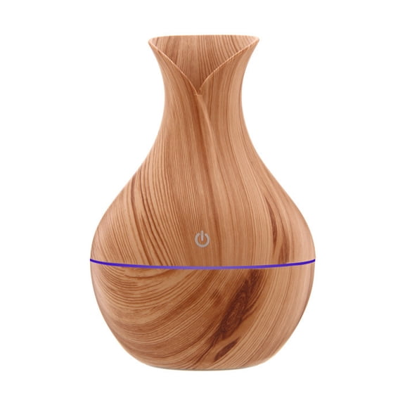 Essential Oil Diffuser 200ml Wood Grain Aroma Diffuser, Cool Mist Humidifier for Large Room, Home, Baby Bedroom, Waterless Auto Shut-Off, 7 Colors Lights Changing - Style:Style 1;