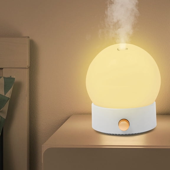 TOOL1SHOoo Fragrance Expander Essential Oil Diffuser, 350ml Air Humidifier with Light for Bedroom Home Office Car White