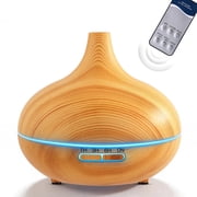 Izrizr Essential Oil Diffuser,500ml Large Aroma Humidifier Air Diffuser with Remote Control,4 Timer Settings 7 Colors LED Light,Waterless Auto Shut-off for Home Office