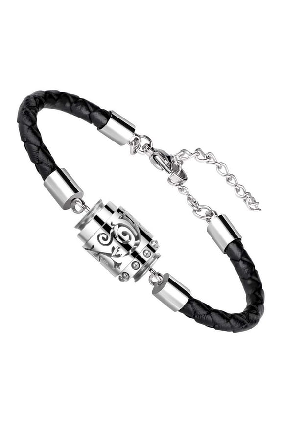 Essential Oil Diffuser Bracelet Aromatherapy Bracelet Stainless Steel Locket Bracelet with Leater Adjustable Wristband Diffusing Bracelet for Women&Men