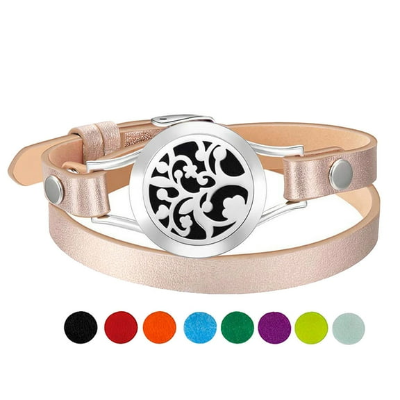Essential Oil Diffuser Bracelet,Stainless Steel Aromatherapy Locket Bracelets