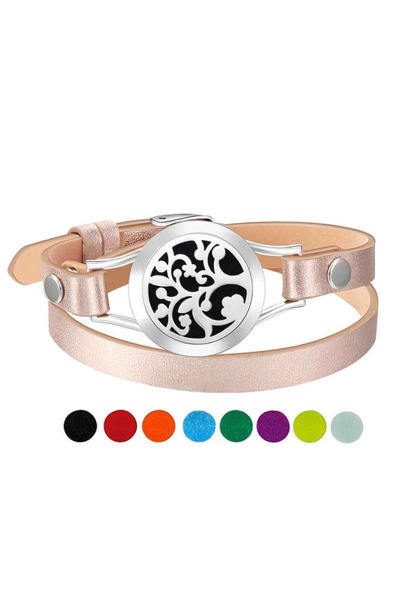 Essential Oil Diffuser Bracelet,Stainless Steel Aromatherapy Locket Bracelets