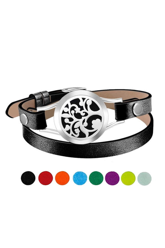 Essential Oil Diffuser Bracelet,Stainless Steel Aromatherapy Locket Bracelets