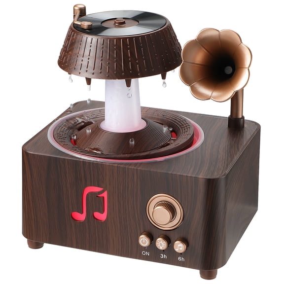 LEDMOMO Decorative Oil Diffuser, Multifunctional Comfort with Remote Control, Brown ABS for Home
