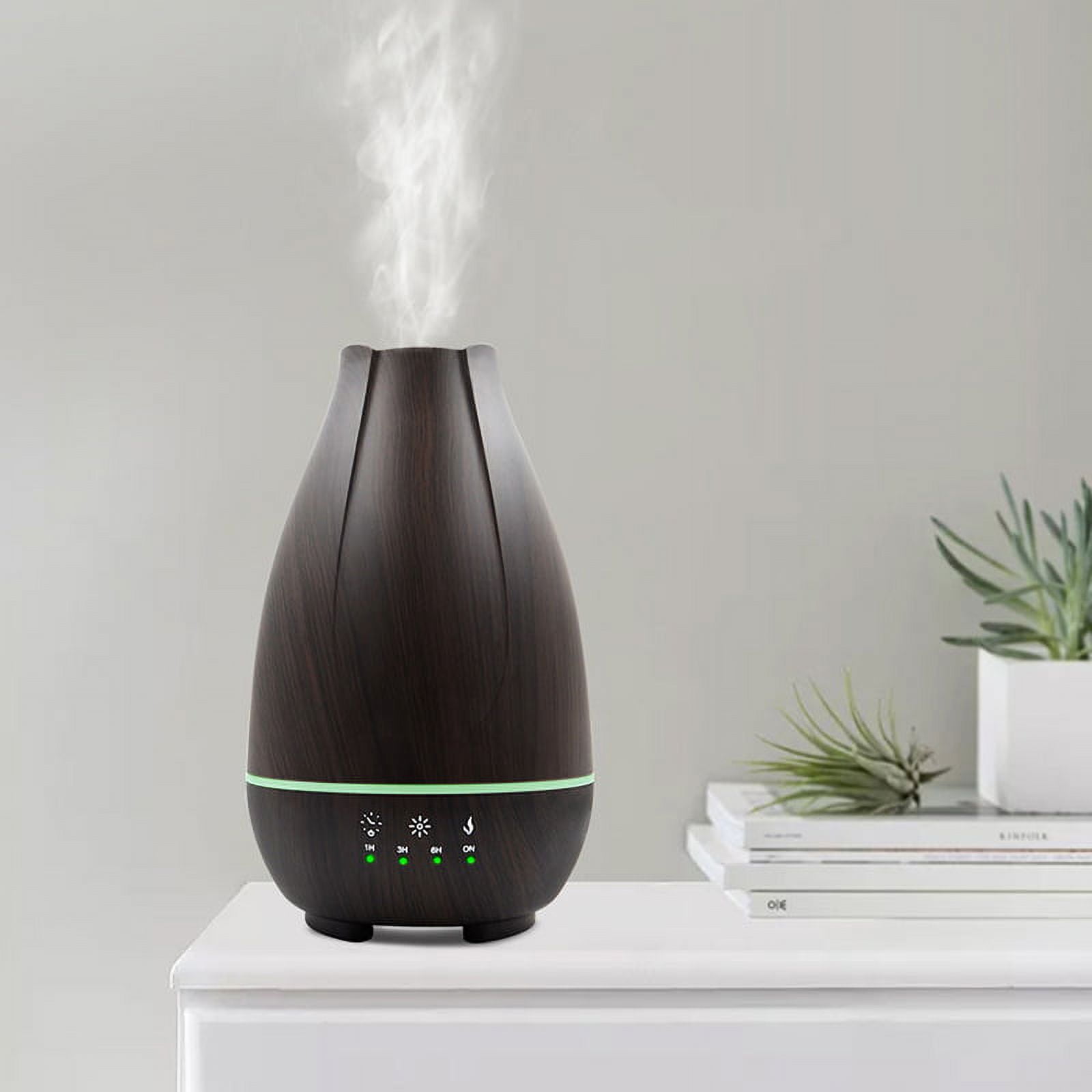 Essential Oil Diffuser, Cool Mist Humidifier and Aromatherapy Diffuser with  500ML Tank Ideal for Large Rooms, Adjustable Timer, Mist Mode and 7 LED  Light Colors 