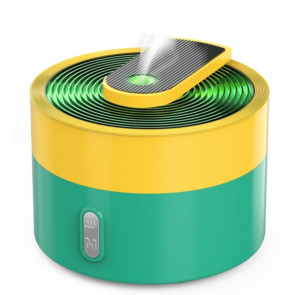 Essential Oil Diffuser, DAROMA Aromatherapy Diffuser for Essential Oils, 220ML Cool Mist Humidifier with 7 Colors Lights 2 Mist Mode Waterless Auto Off for Home Yello-Green (USB Type-C Charger)