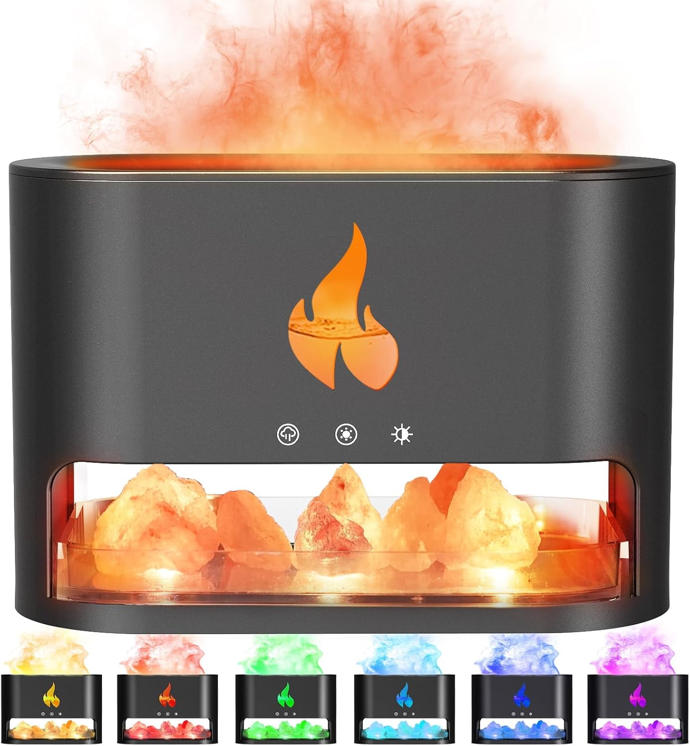 Essential Oil Diffuser, Fireplace Fire Flame Aromatherapy Diffuser ...
