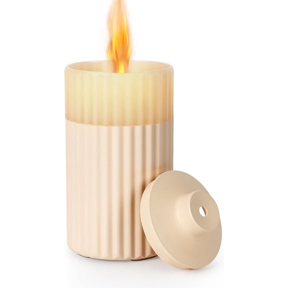 Essential Oil Diffuser, Flameless Candle Diffuser with Auto Off Function Cool Mist Humidifier 3 Levels Light for Office Room Decor Outdoors Camping 100ml