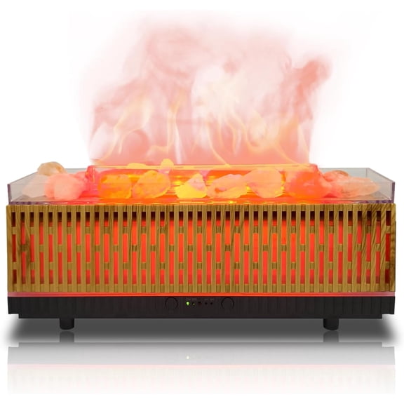 Essential Oil Diffuser for Home 200ML, Himalayan Salt Lamp Aromatherapy with Ultrasonic Humidifier 7 LED Colors 2 Timing Modes Auto Off Spa,Yoga,Office