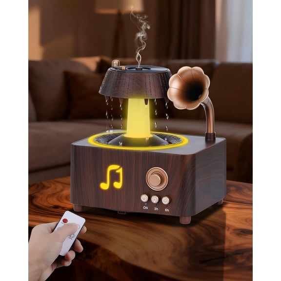 Essential Oil Diffuser, Humidifiers For Bedroom, 250ml Cool Mist Rain 7 Colors LED Ambient Light & Auto Shut-Off When Water Runs Out, for Office, Study Room, Yoga, Relaxation Home