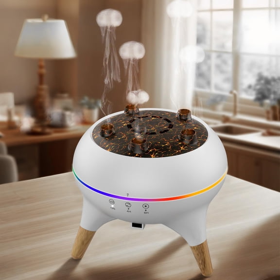 Essential Oil Diffuser Jellyfish Mist Dancing with Music Aromatherapy, 7 Colorful Lights Hotel Collection Diffuser Oils Scents for Home