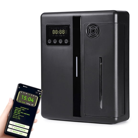 Essential Oil Diffuser,Lcd Display Diffuser Essential Oil Diffuser Built-in Speed Fan Diffusers Lcd Display Oil Diffuser Pure Oil Therapy Diffusers Diffuser Hine Built-in Dsfen Black Plug