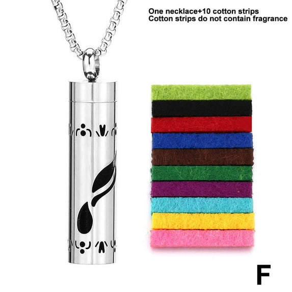 Essential Oil Diffuser Necklace, Aromatherapy Locket Pendant Necklace Stainless Steel Diffuser Necklace Pendant with 10 Pcs Refill Pads for Men Women, Aroma Necklaces Gift Set for Mothers Day