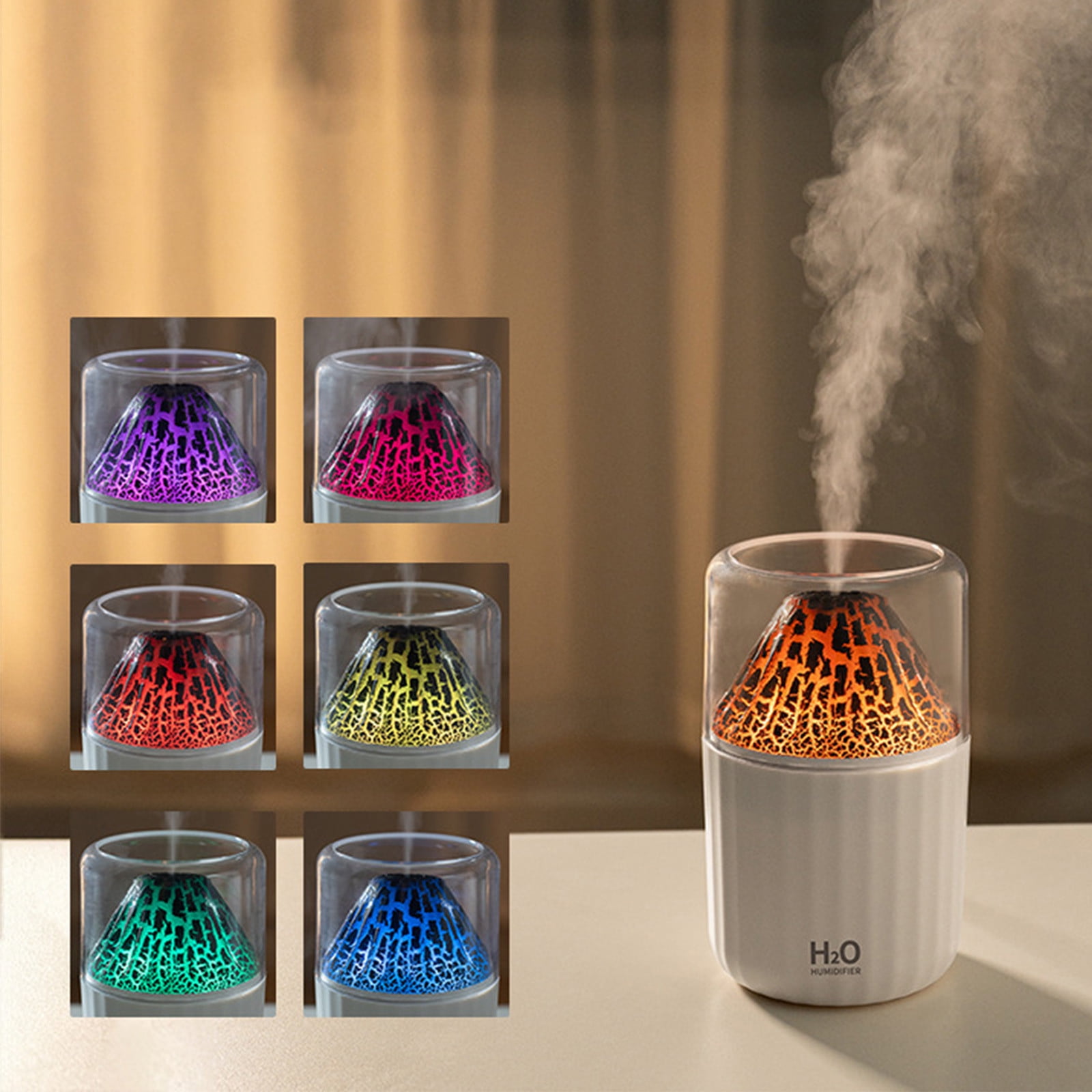 Essential Oil Diffuser ,Volcano and Flame Diffuser/Humidifier 2 Mode,Diffusers for Home ...