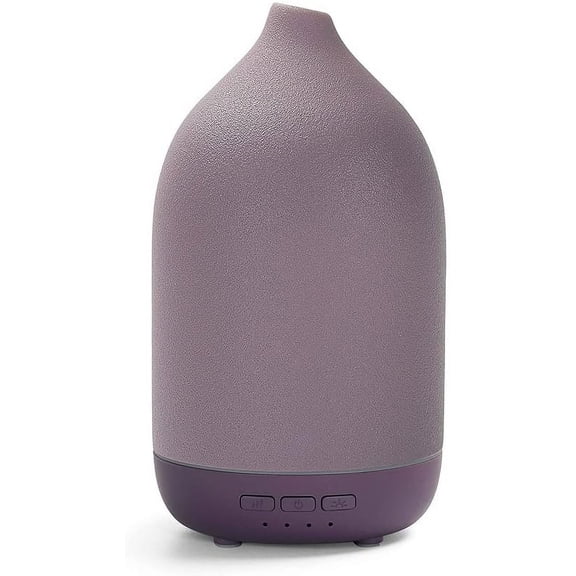 Essential Oil Diffusers, Aromatherapy Diffuser for Essential Oils, 100ml Ceramic Oil Diffusers for Large Room - 5 Timers, Warm Ambient Light, Auto-Off