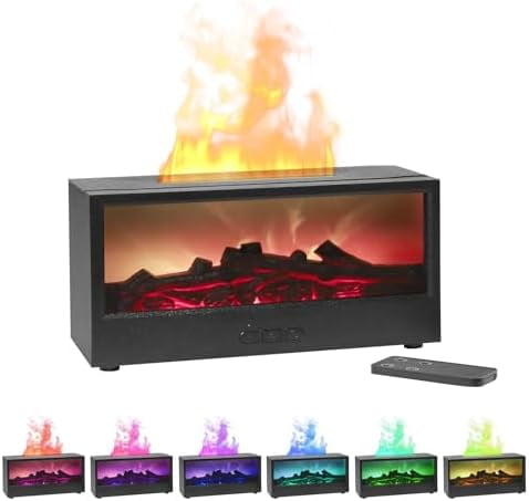 Essential Oil Diffusers for Home,Air Diffuser Flame Colorful Water ...