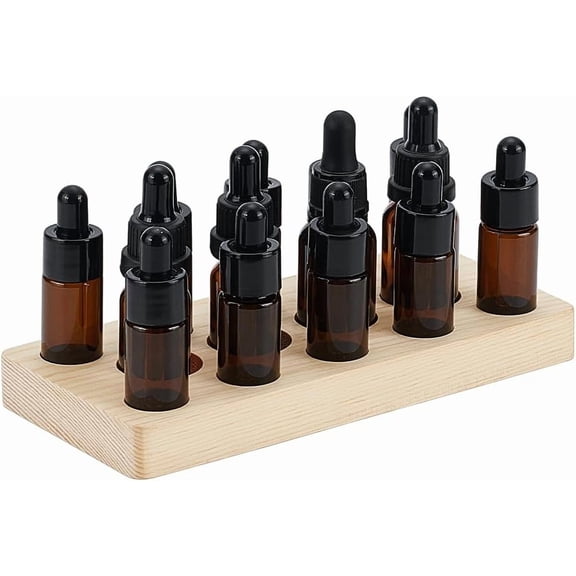 Essential Oil Display Stand Wooden Essential Oil Organizer Tabletop Storage Holder for DIY handcrafting