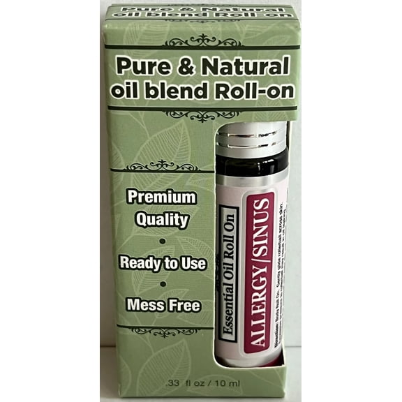 Essential Oil Roll On Aromatherapy Allergy and Sinus - Premium Grade - Made with 100% Pure Therapeutic Grade Essential Oils 10 mL by PrevenAge Made in USA / Fast Shipping