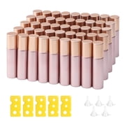 Essential Oil Roller Bottles 10ml 45Pcs Thick Glass Roll on Bottles Massage Glass Roller Vials Containers for Essential Oil Perfumes Aromatherapy Lip Balms, Matte Rose Gold