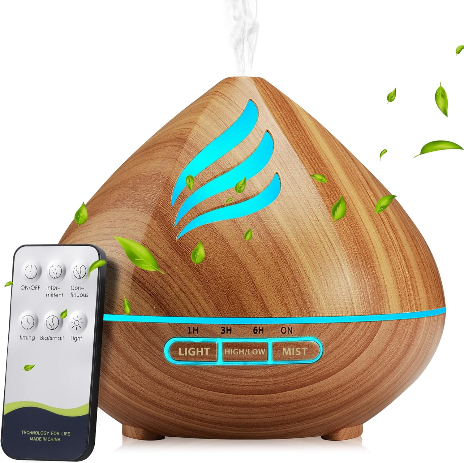 Essential Oil Scent Diffuser: 500ML Aroma Diffuser with Remote Control ...