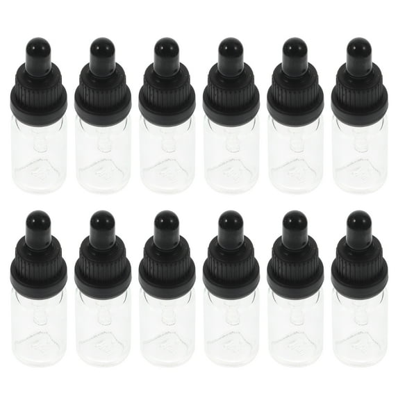 ifundom Glass Dropper Bottles Transparent Leakproof with Easy Dosage Control for Home Use and Essential Oils Storage