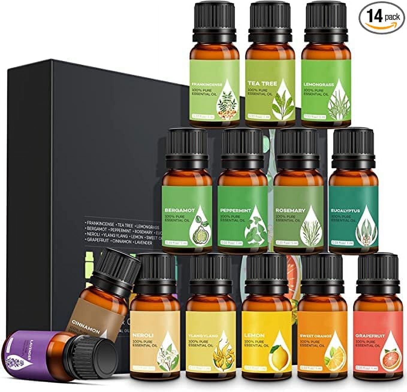 Aakriti Essential Oil Set in Gift Box  Safe for Diffusers, Massage, A –  Aakriti Gallery