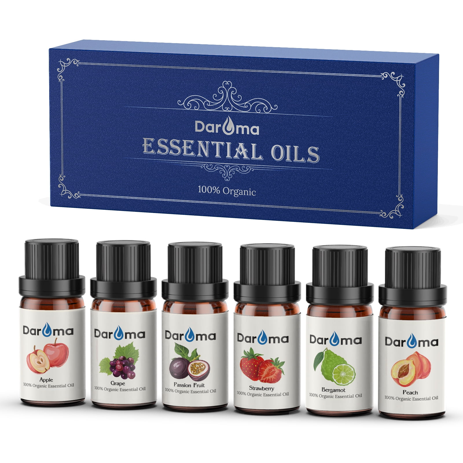 Essential Oils Set, Daroma Top 6 Aromatherapy Oils Set for Diffusers