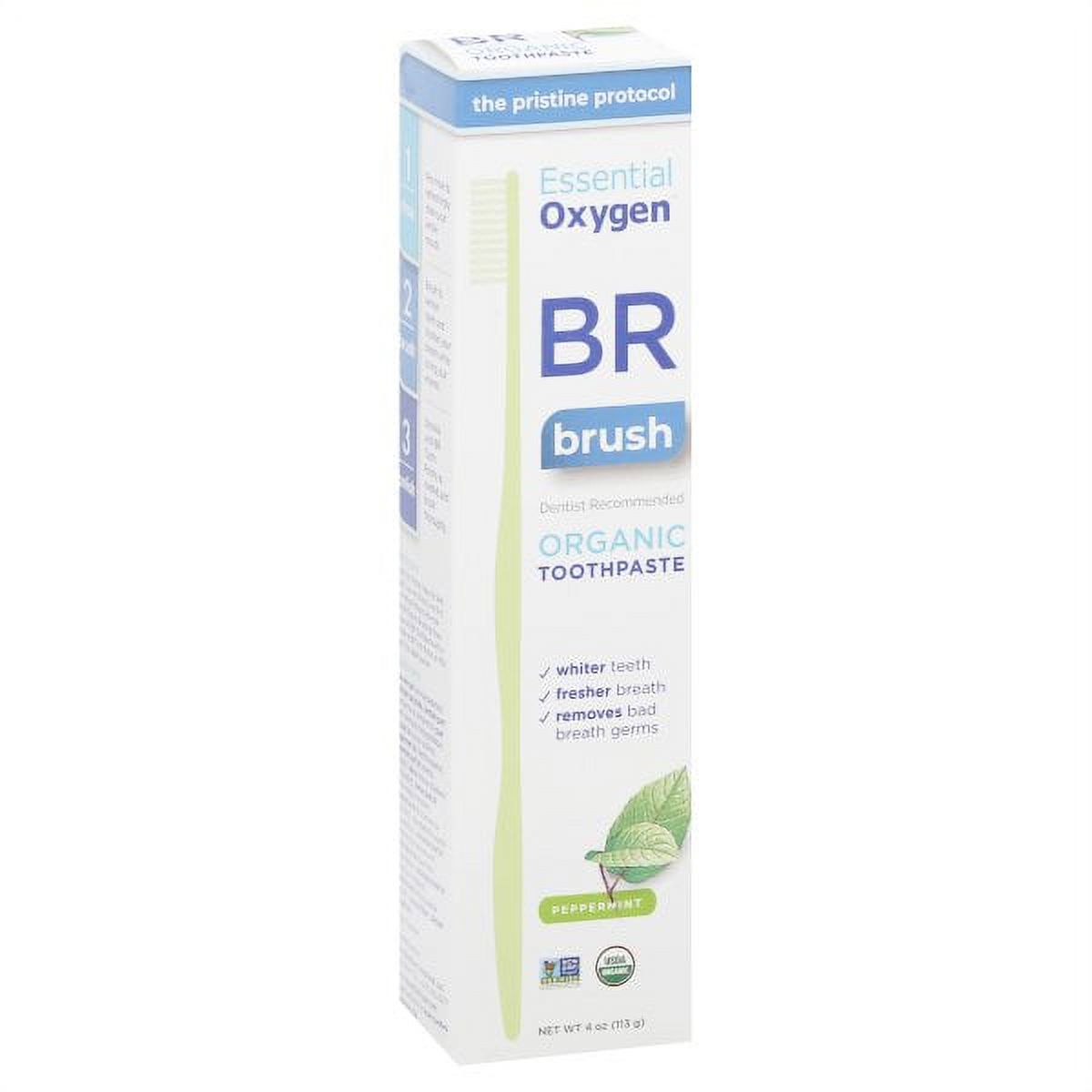 Essential Oxygen BR Organic Toothpaste Peppermint, 4 oz - image 1 of 2