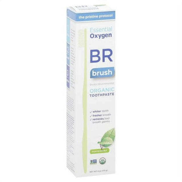 Essential Oxygen BR Organic Toothpaste Peppermint, 4 oz