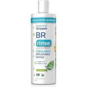 Essential Oxygen BR Organic Mouthwash + Brushing Rinse Peppermint 16 oz, Fluoride-Free, Whitens Teeth