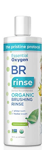 Essential Oxygen Certified BR Organic Brushing Rinse, 16 Ounce, Package may vary Peppermint 16 Ounce (Pack of 1)