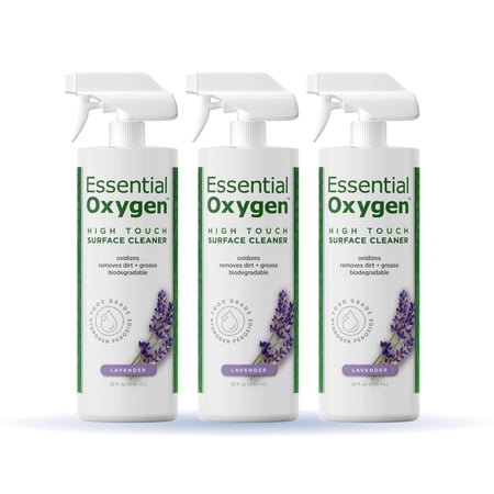 Essential Oxygen High Touch Surface Cleaner, Lavender, 32 oz, 3-Pack